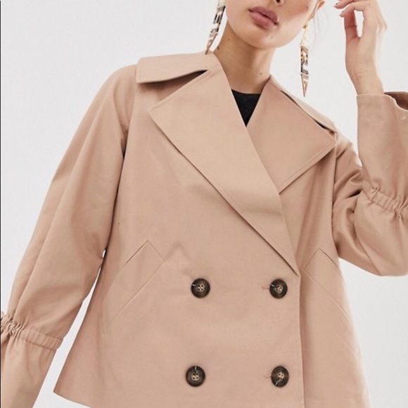 IN SEARCH OF ASOS Design Cropped Mac - Picture 3 of 4